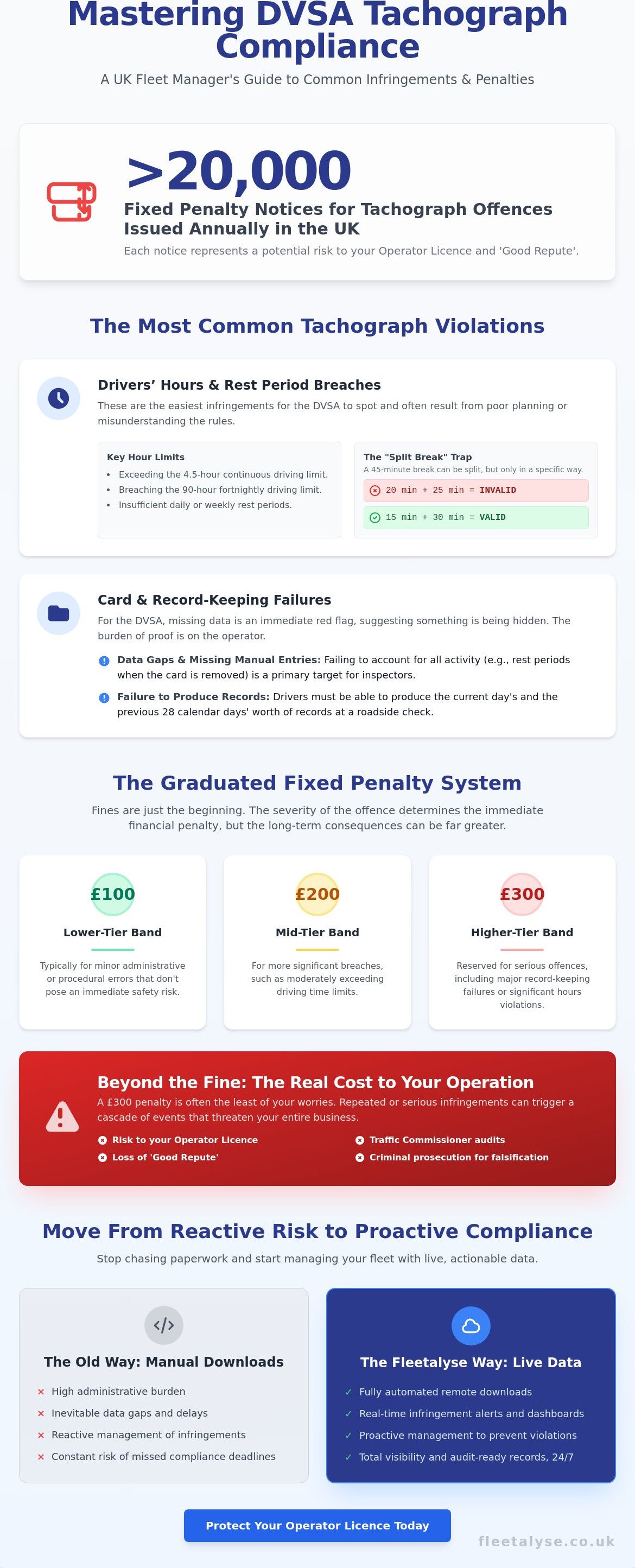 Common Tachograph Infringements and Penalties: The 2026 UK Compliance Guide