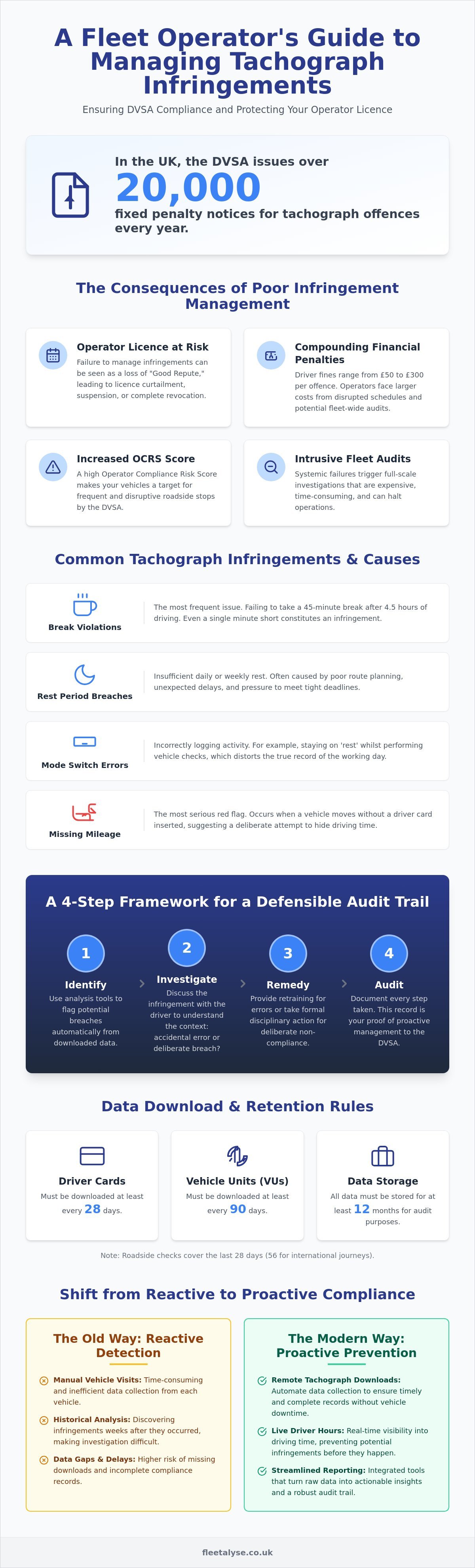 How to Manage Driver Tachograph Infringements: A Guide for UK Fleet Operators
