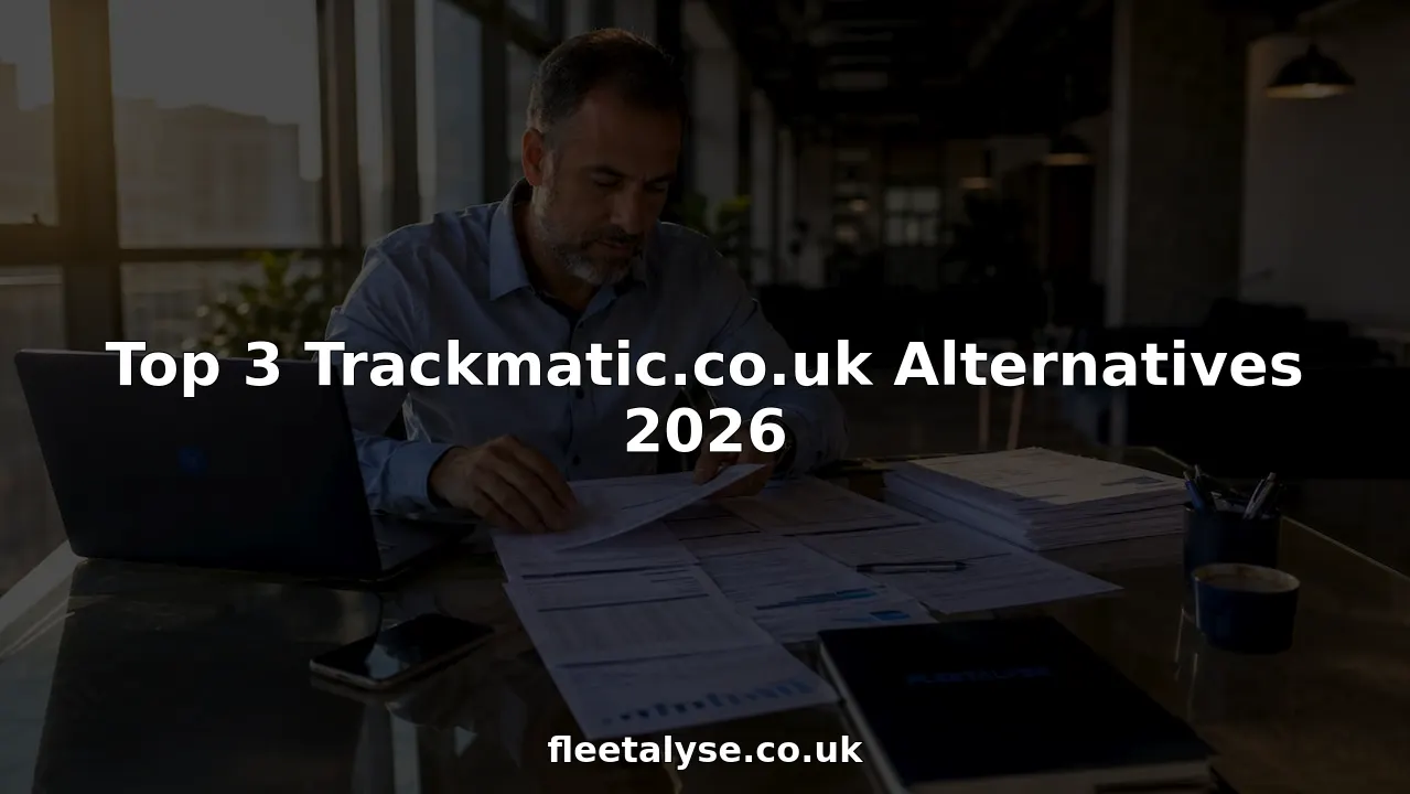 Man reviewing fleet compliance reports at desk