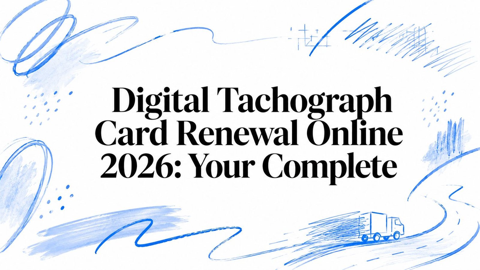 Digital Tachograph Card Renewal Online 2026: Your Complete
